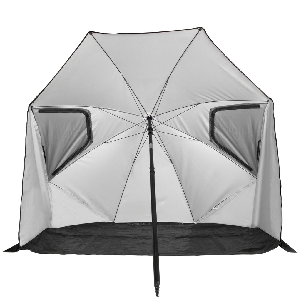 VirtuFit Beach Parasol Premium With Windshield - Black