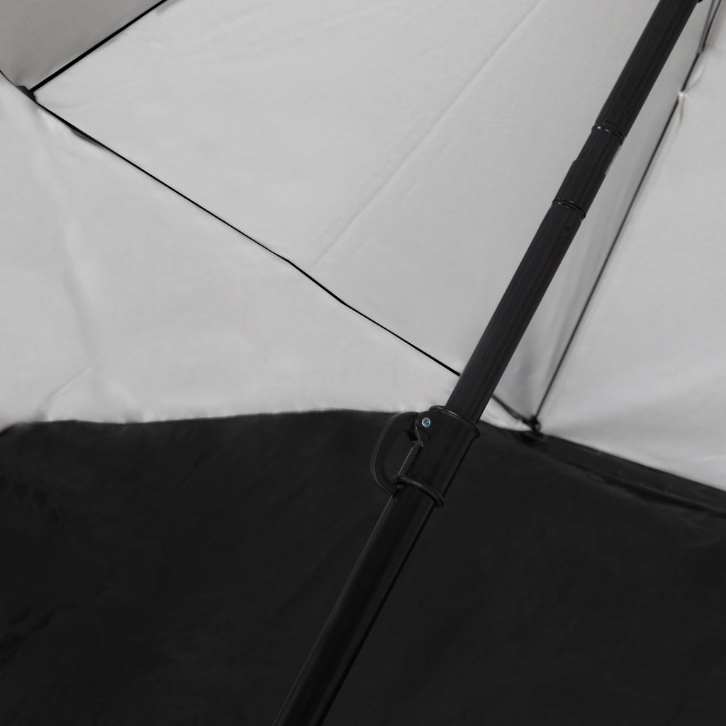 VirtuFit Beach Parasol Premium With Windshield - Black
