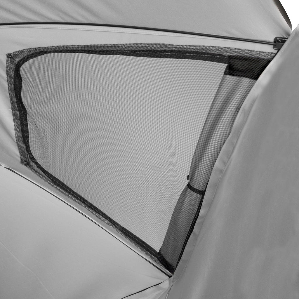 VirtuFit Beach Parasol Premium With Windshield - Black