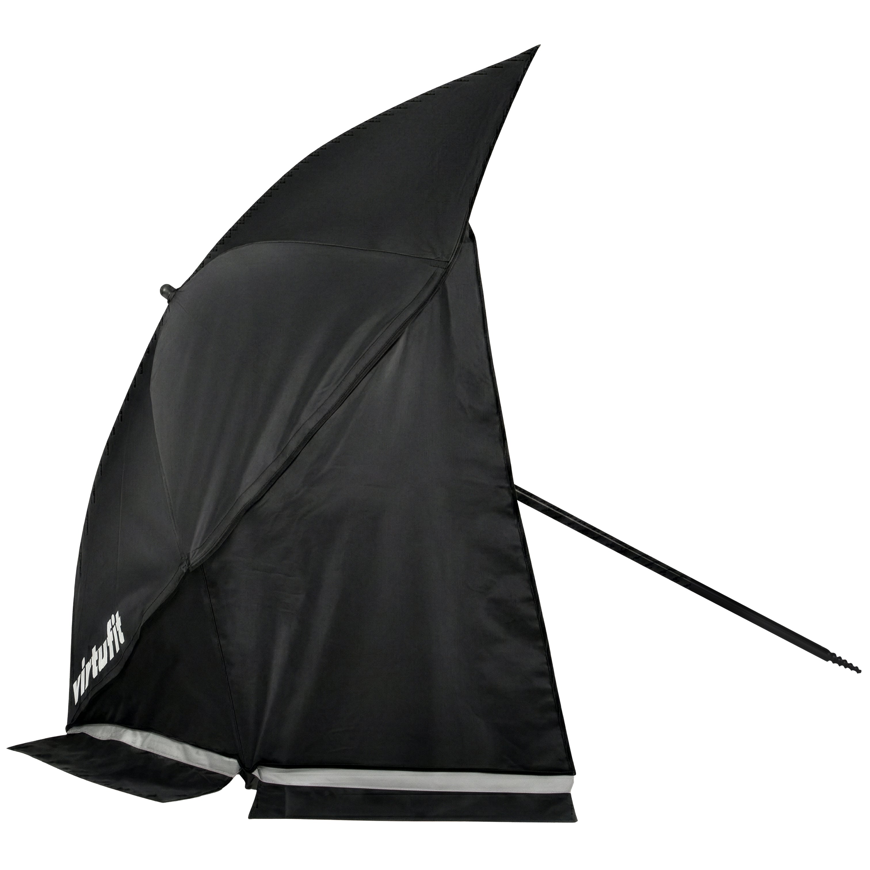VirtuFit Beach Parasol With Windshield - Black