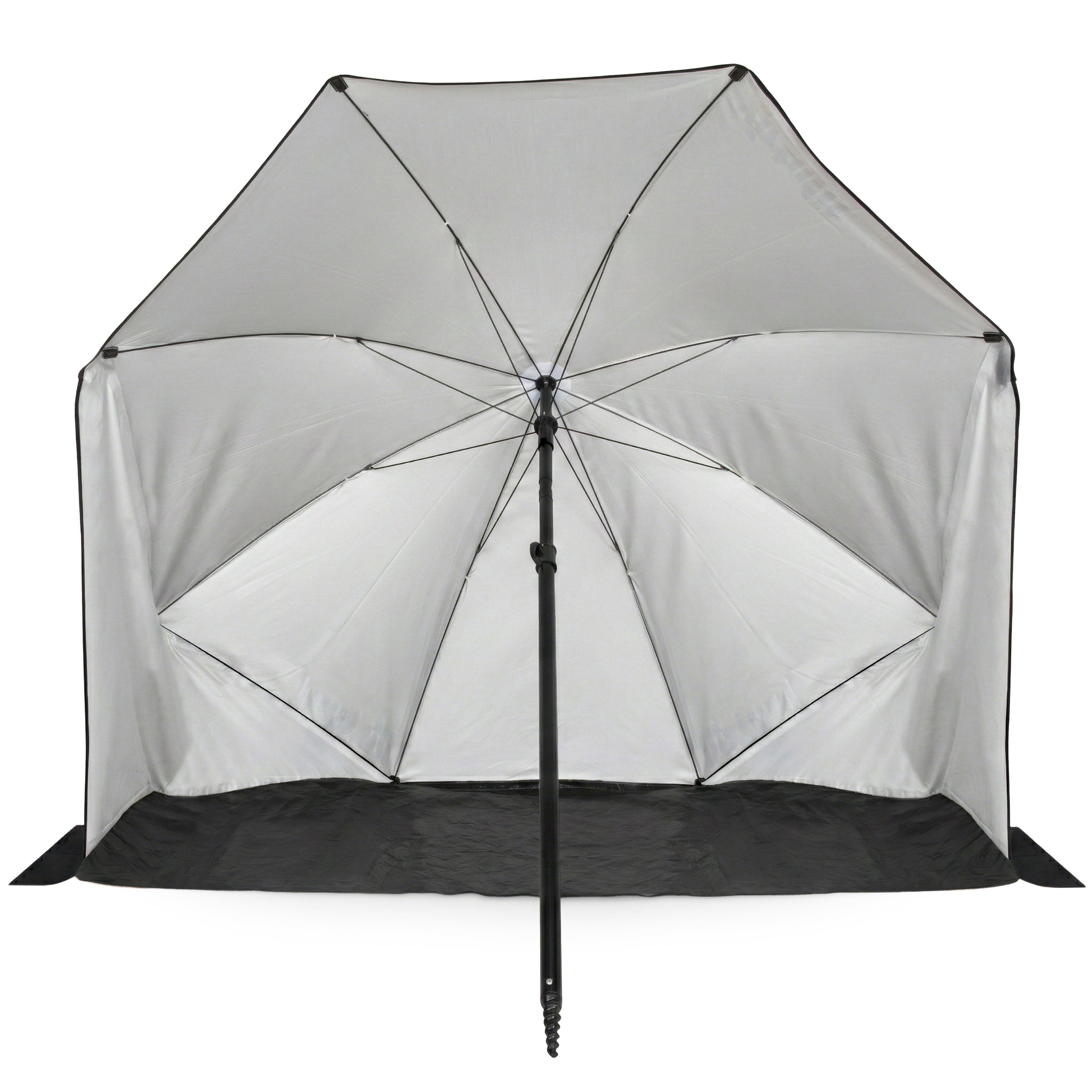 VirtuFit Beach Parasol With Windshield - Black