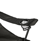 VirtuFit Foldable Camping Chair with Footrest - Black