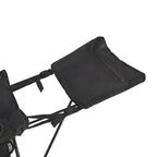 VirtuFit Foldable Camping Chair with Footrest - Black