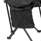 VirtuFit Foldable Camping Chair with Footrest - Black