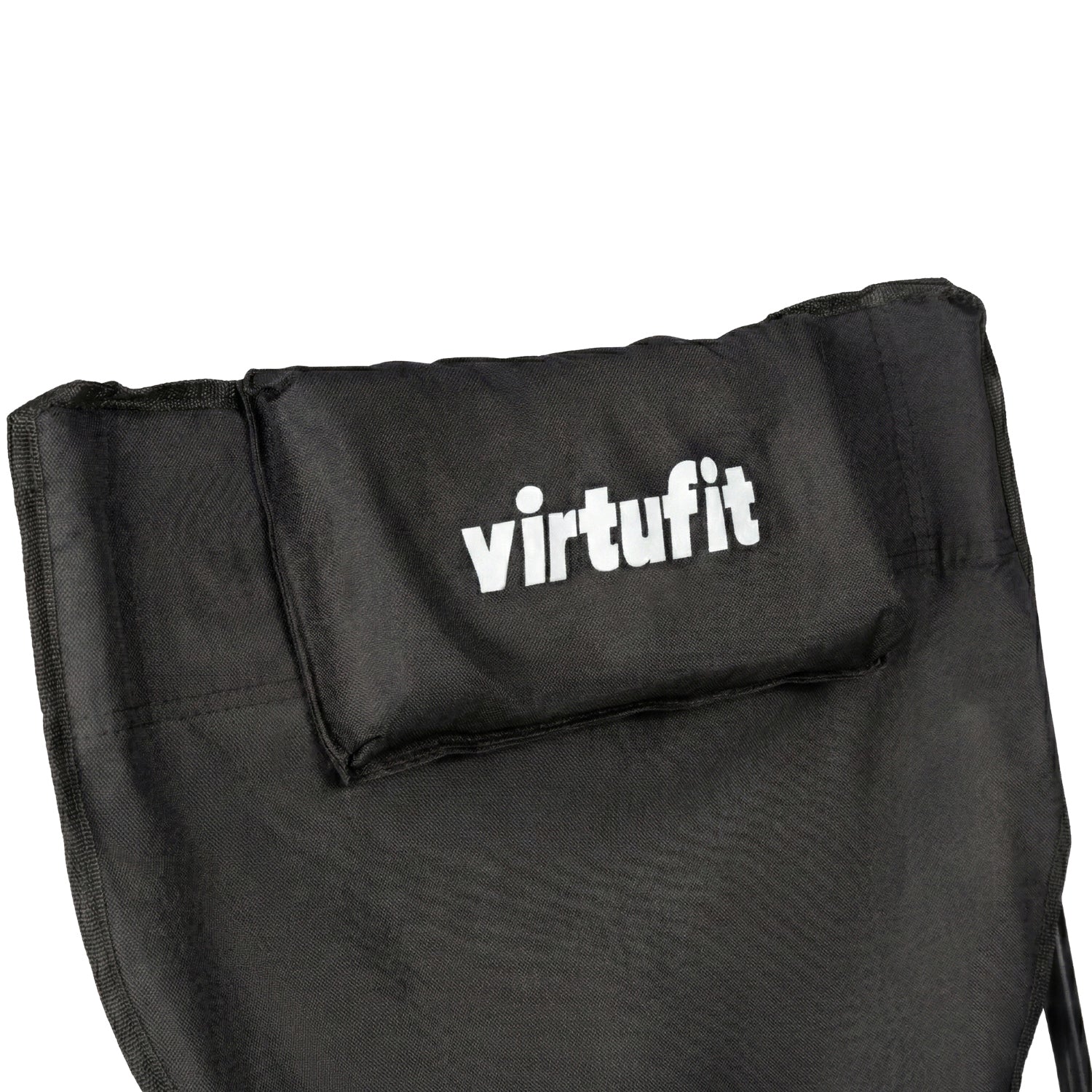 VirtuFit Foldable Camping Chair with Footrest - Black