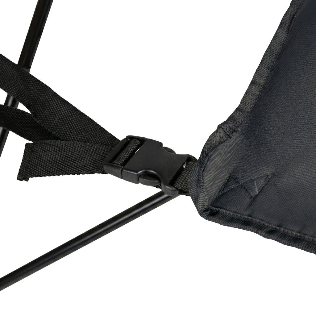 VirtuFit Foldable Camping Chair with Footrest - Black