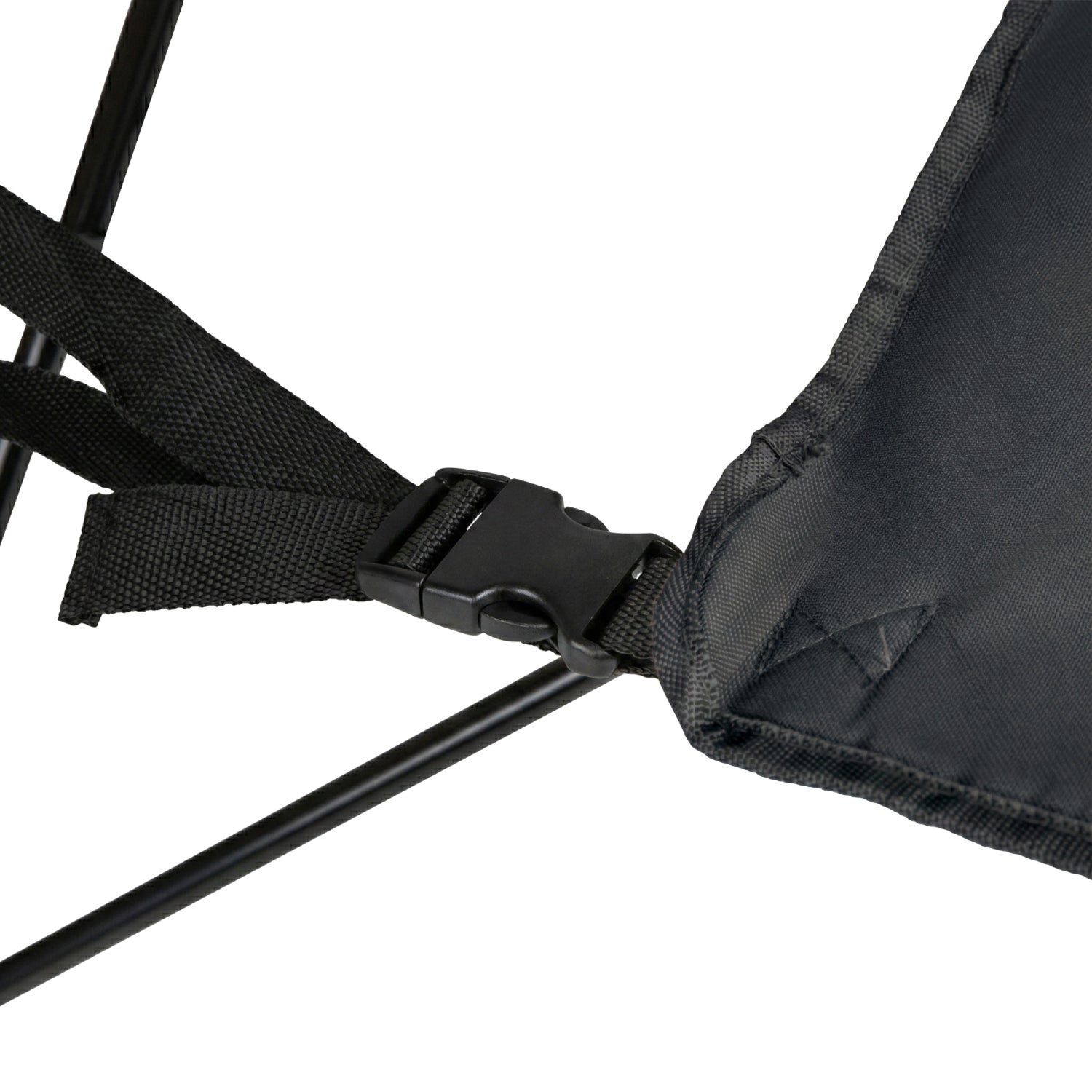 VirtuFit Foldable Camping Chair with Footrest - Black