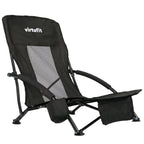 VirtuFit Foldable Beach Chair - Black