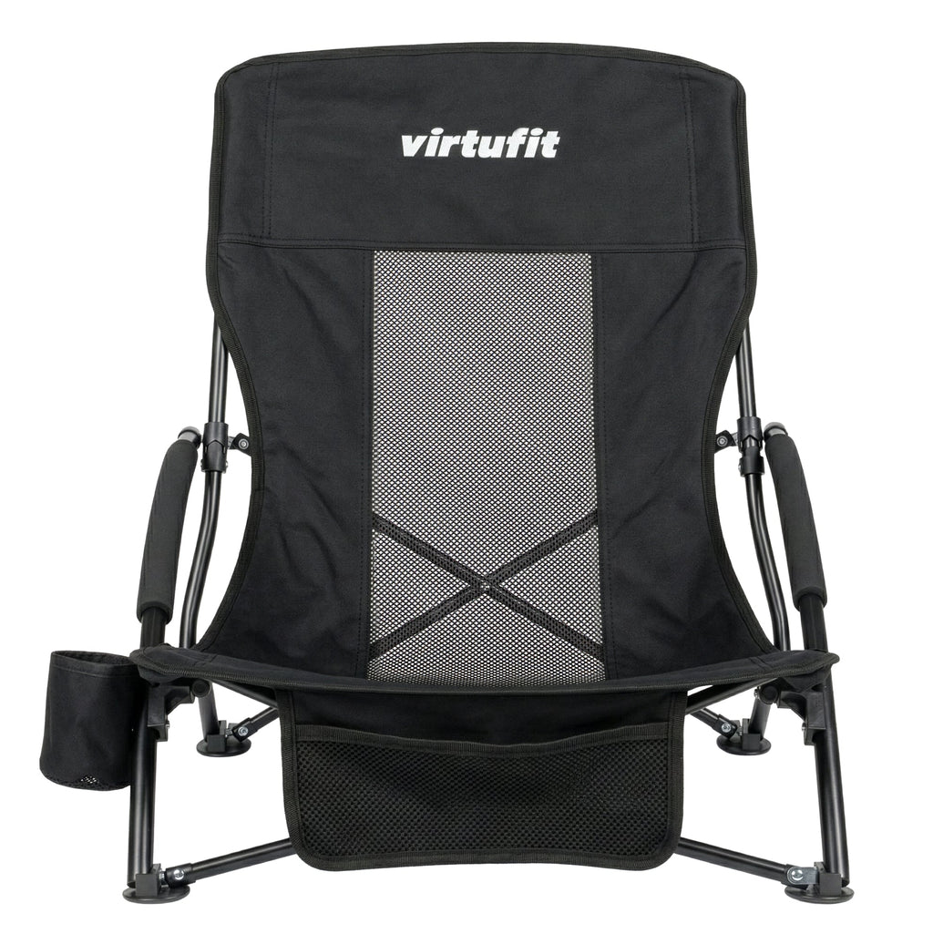 VirtuFit Foldable Beach Chair - Black