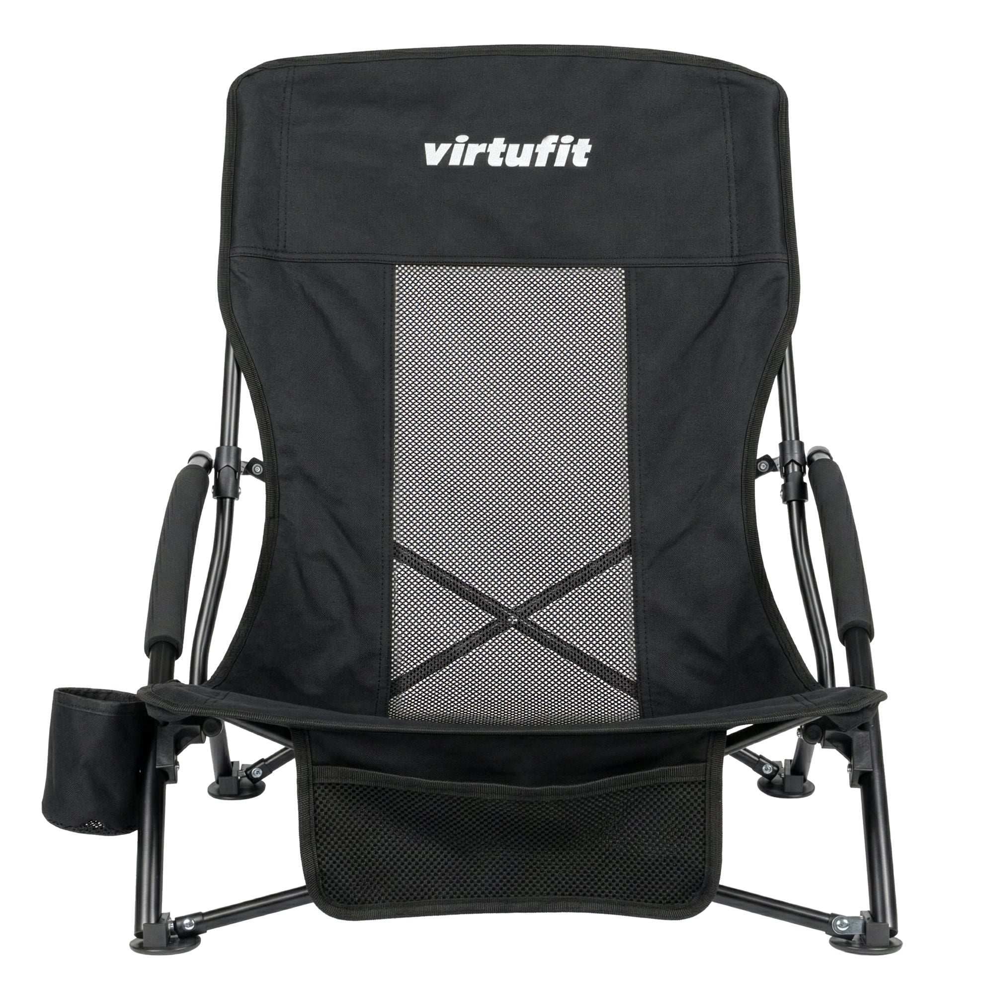 VirtuFit Foldable Beach Chair - Black