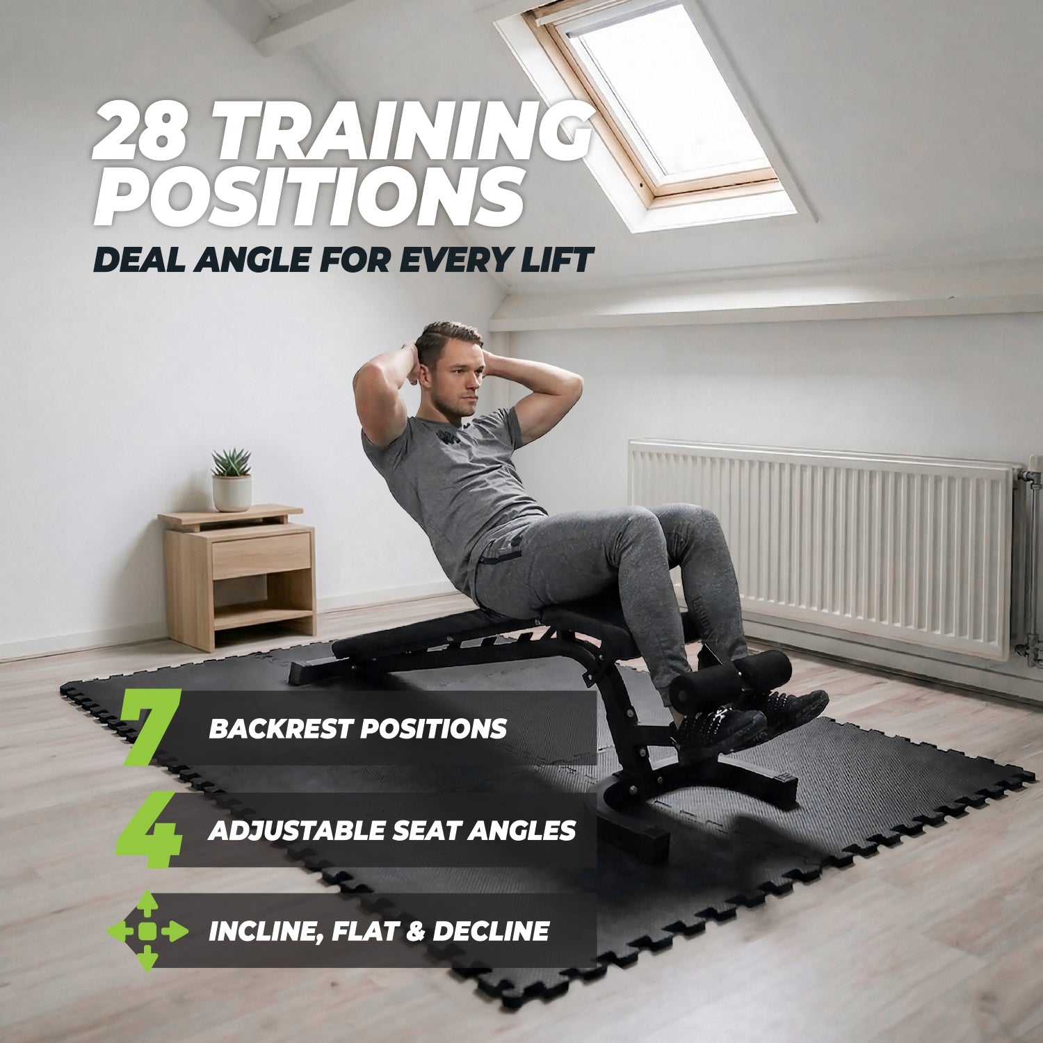 VirtuFit Adjustable Weight Bench Pro