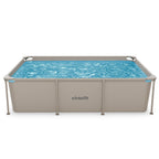 VirtuFit Rectangular Swimming Pool - 260 x 180 x 66 cm - Beige - Including Filter Pump