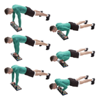 HMS 12-in-1 Push Up Board including Push-up Bars - Red