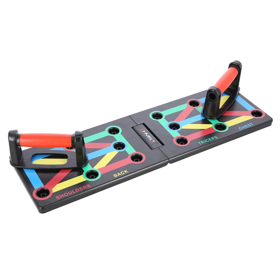 HMS 12-in-1 Push Up Board including Push-up Bars - Red