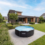 VirtuFit Round Pool - Ø366 x 100 cm - Anthracite - Including Filter Pump