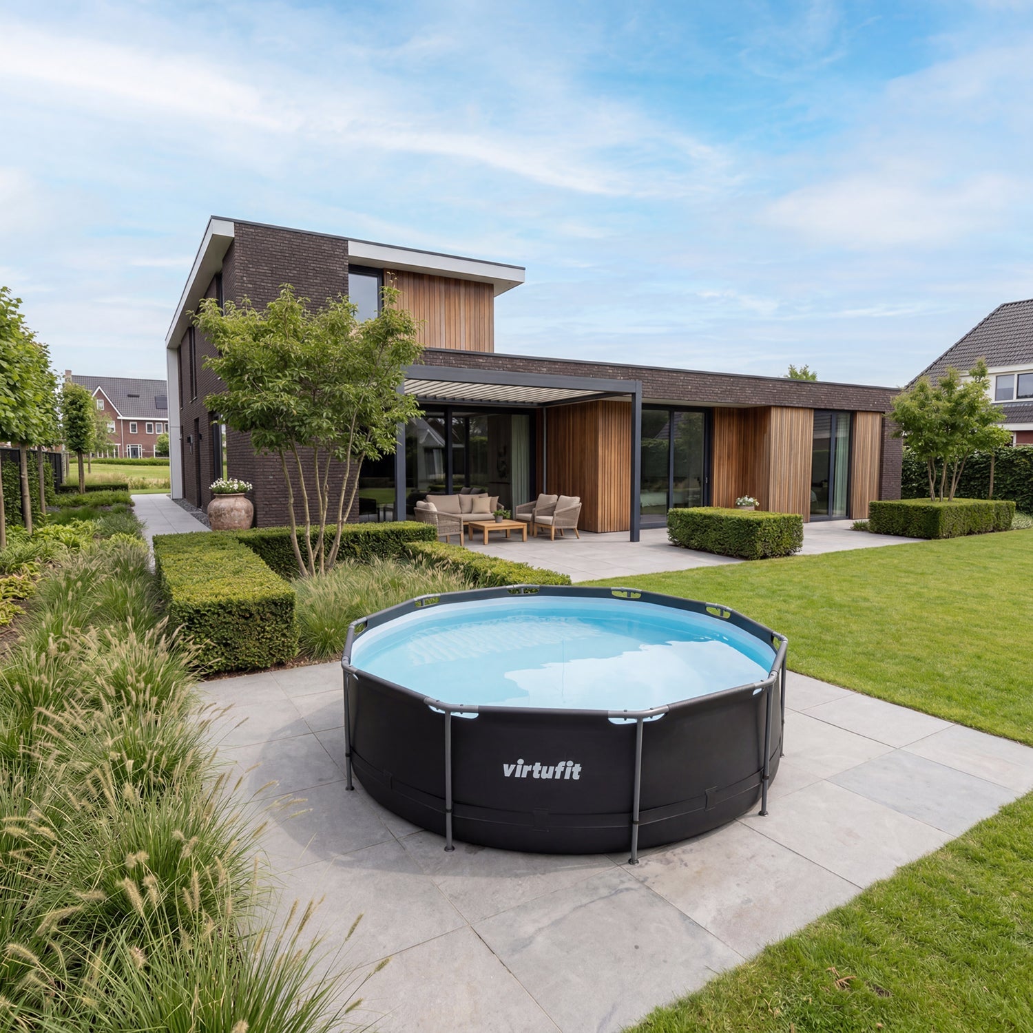 VirtuFit Round Pool - Ø366 x 100 cm - Anthracite