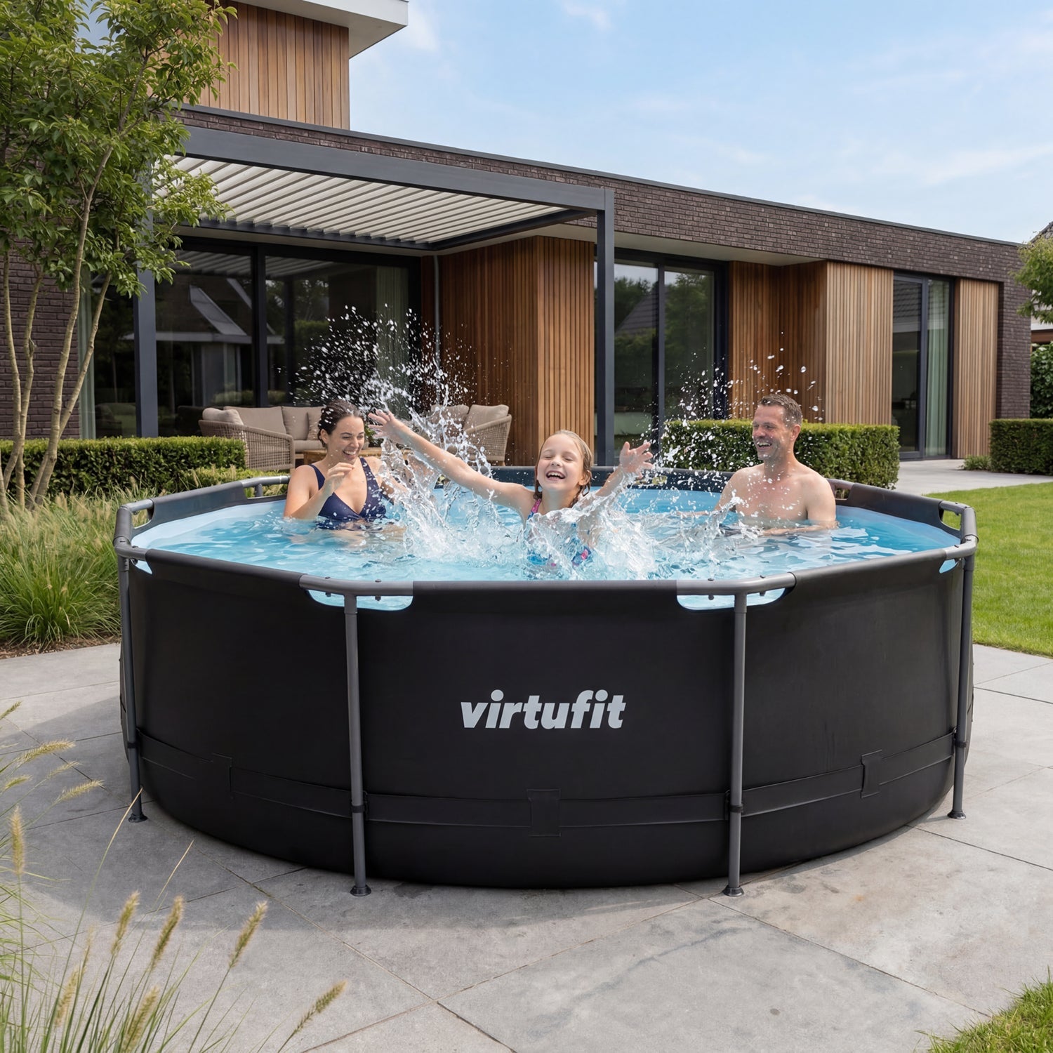 VirtuFit Round Pool - Ø366 x 100 cm - Anthracite