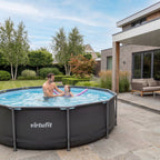 VirtuFit Round Pool - Ø305 x 76 cm - Anthracite - Including Filter Pump