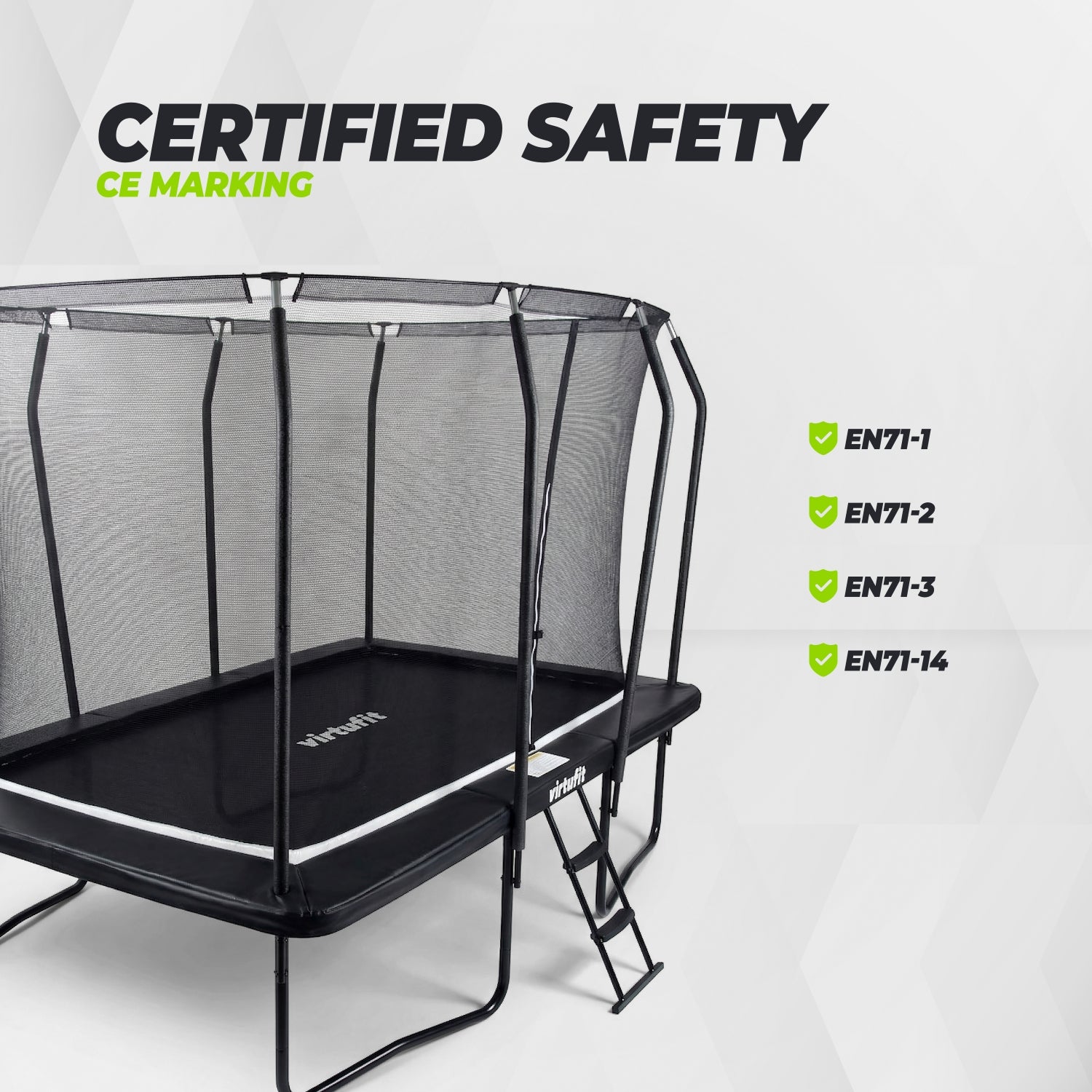 VirtuFit Trampoline Premium with Safety Net 183 x 274 cm