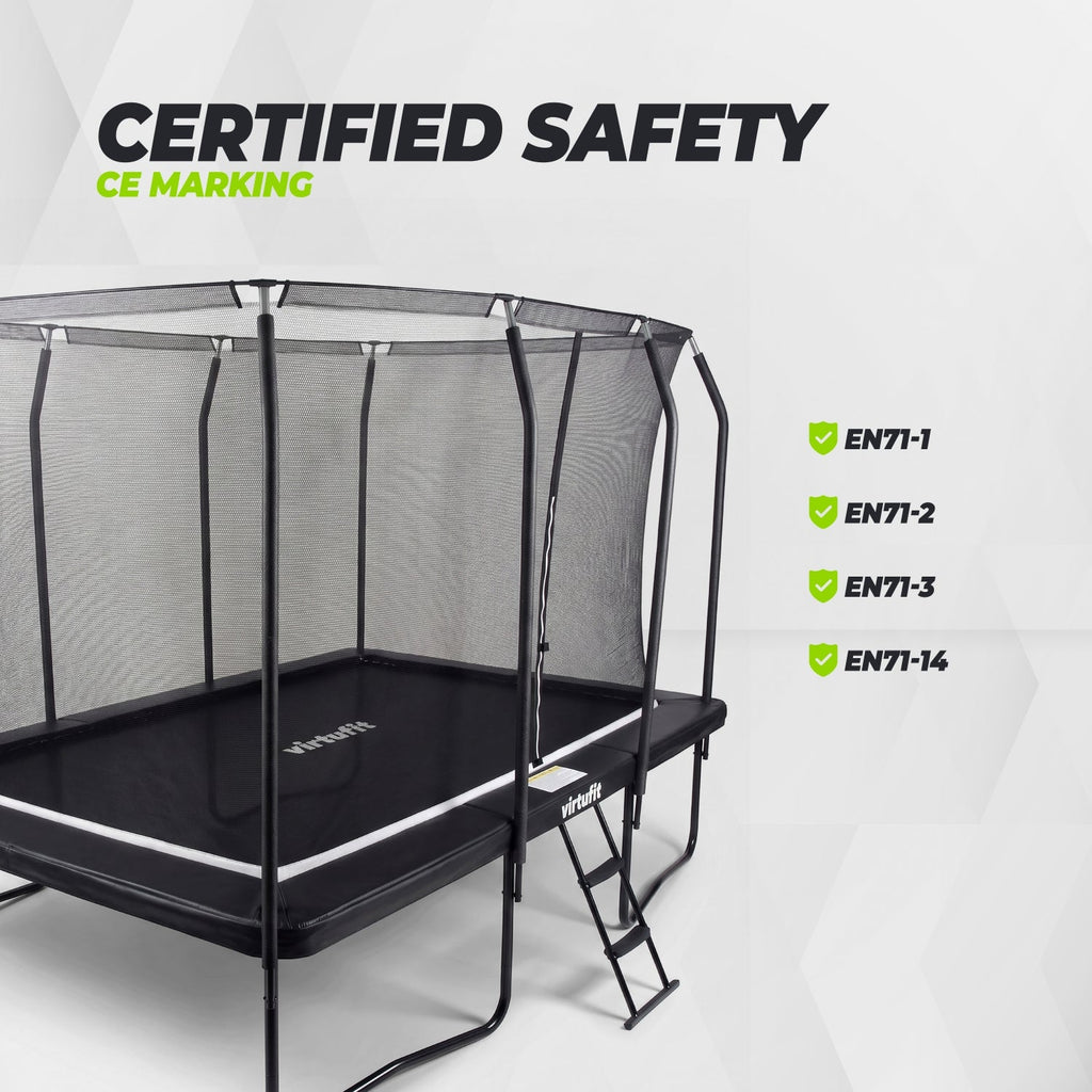 VirtuFit Trampoline Premium with Safety Net 213 x 305 cm