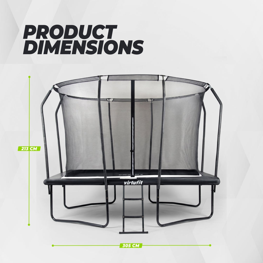 VirtuFit Trampoline Premium with Safety Net 213 x 305 cm