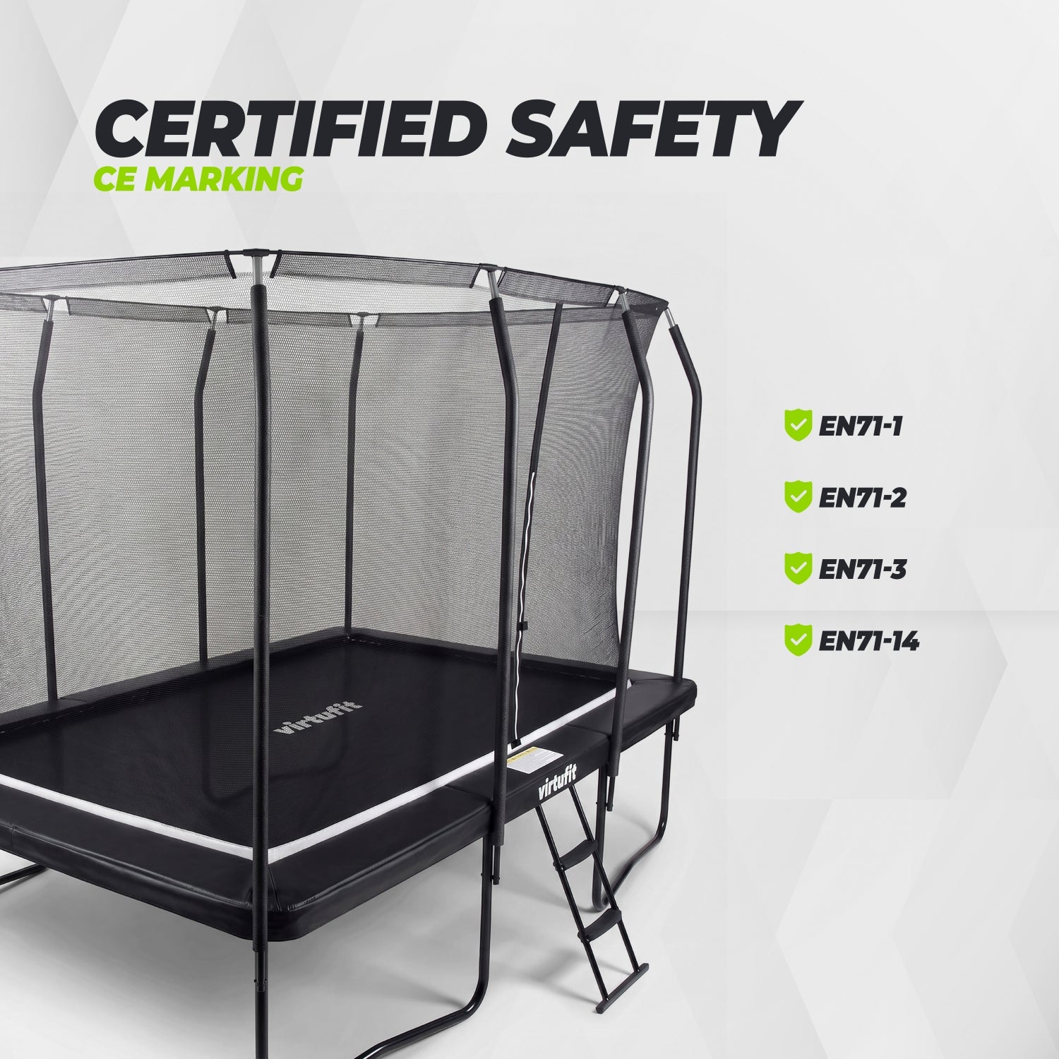 VirtuFit Trampoline Premium with Safety Net 244 x 366 cm