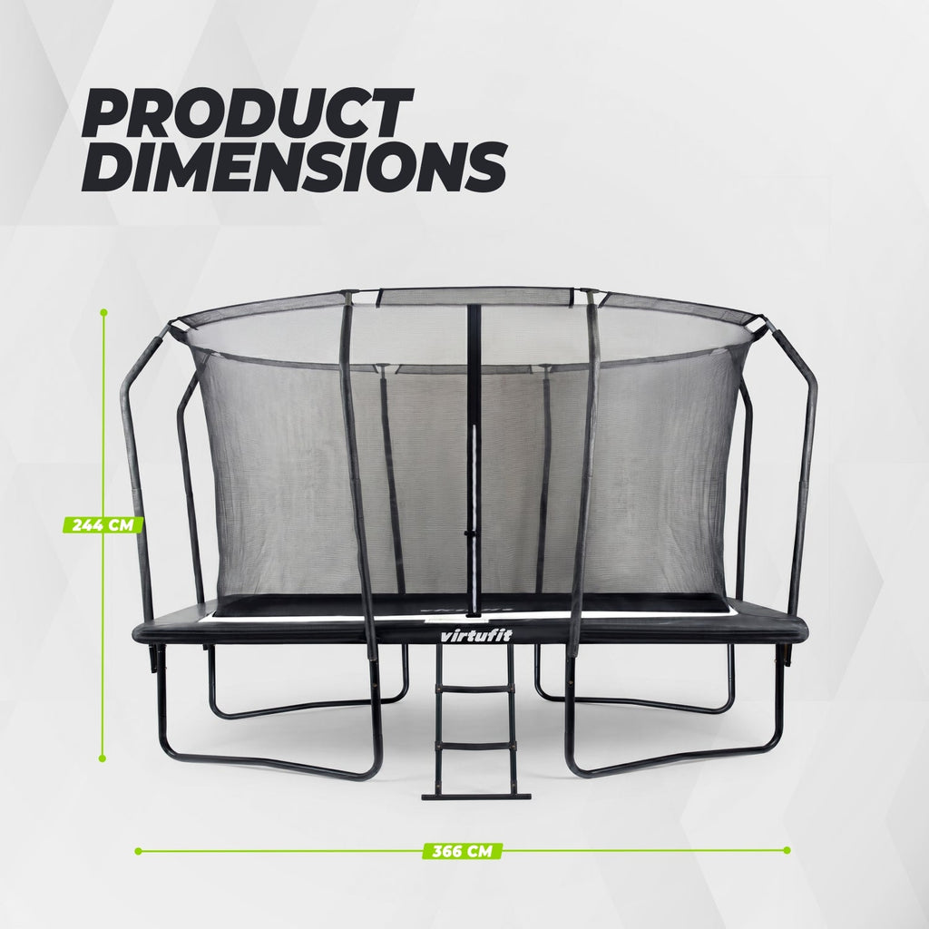 VirtuFit Trampoline Premium with Safety Net 244 x 366 cm