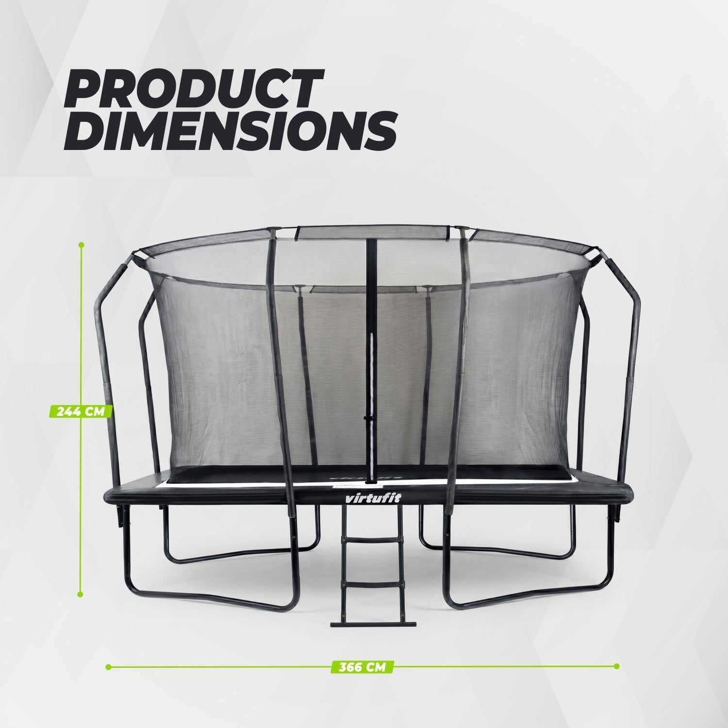 VirtuFit Trampoline Premium with Safety Net 244 x 366 cm