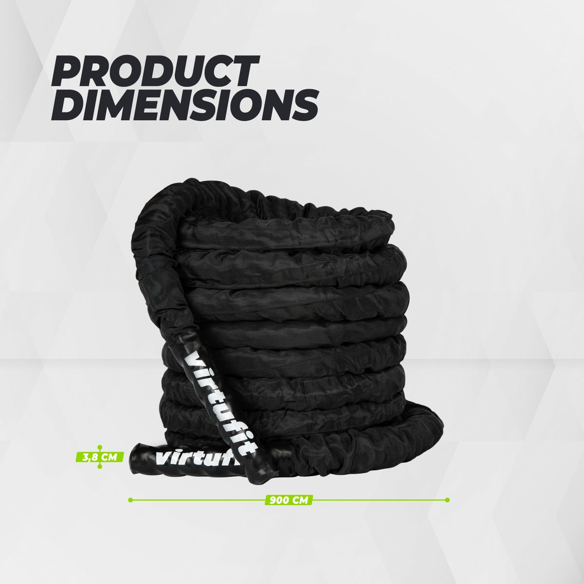 VirtuFit Battle Rope - Fitness Rope Pro - 9 m