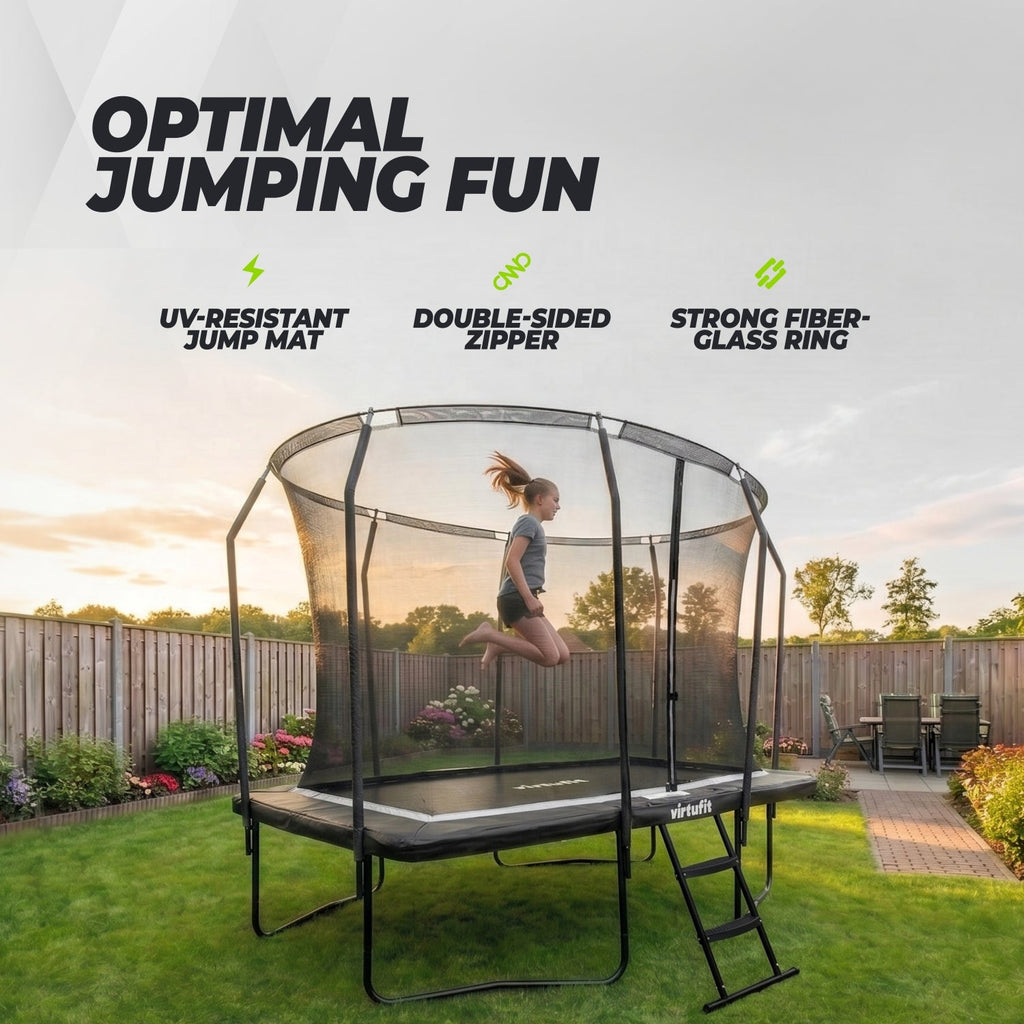 VirtuFit Trampoline Premium with Safety Net 183 x 274 cm