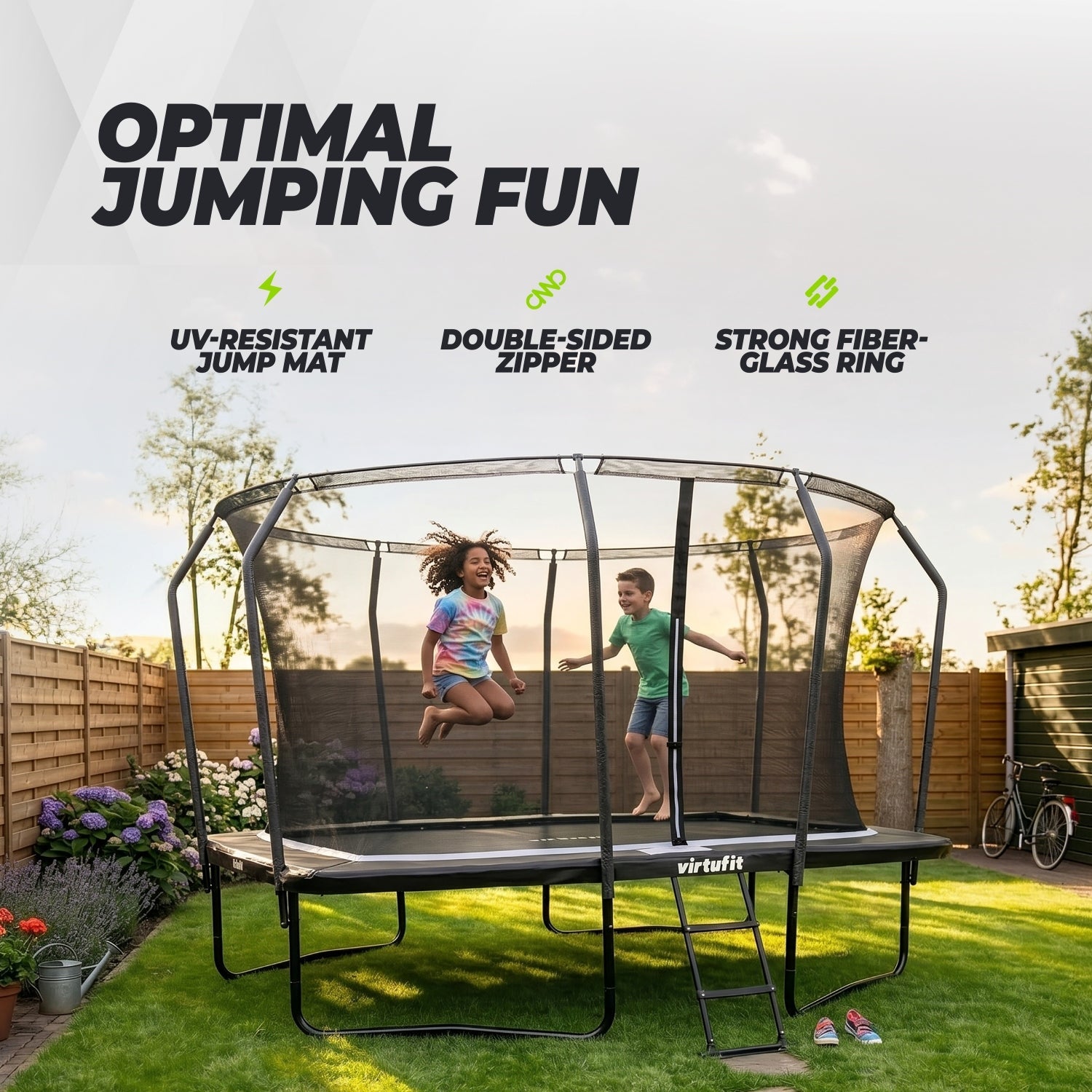 VirtuFit Trampoline Premium with Safety Net 244 x 366 cm