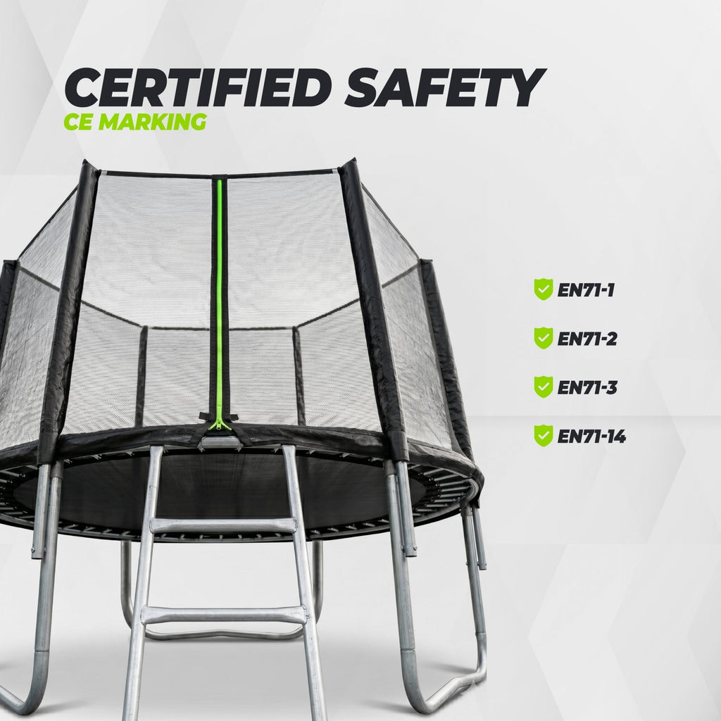 VirtuFit Trampoline met Veiligheidsnet - Zwart - 251 cm