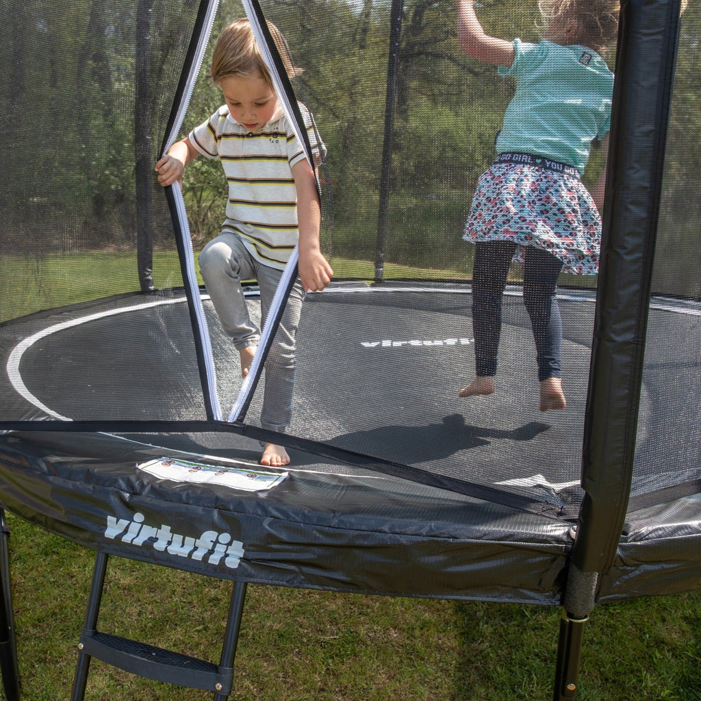VirtuFit Premium Trampoline met Veiligheidsnet - Zwart - 305 cm