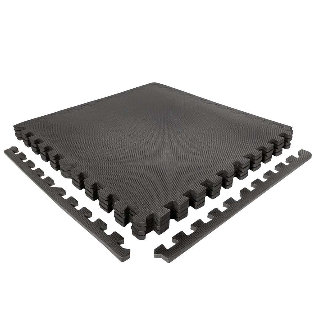 VirtuFit Fitness Puzzle Mat – 4-Piece Floor Mat – 120×120 cm – Black