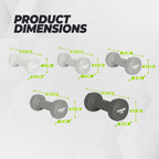 VirtuFit Vinyl Dumbbell Set Pro - 2 x 4 kg