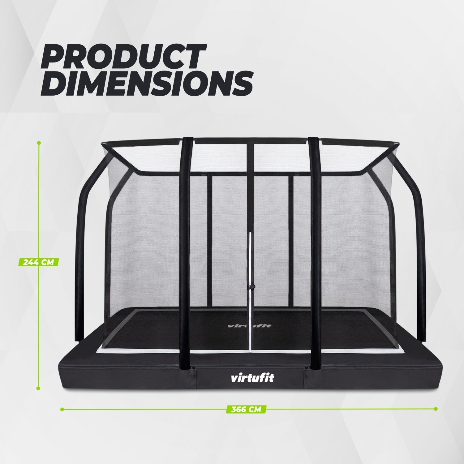 VirtuFit Trampoline Premium Inground 244 x 366 cm