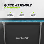 VirtuFit Rectangular Swimming Pool - Anthracite - 260 x 180 x 66 cm