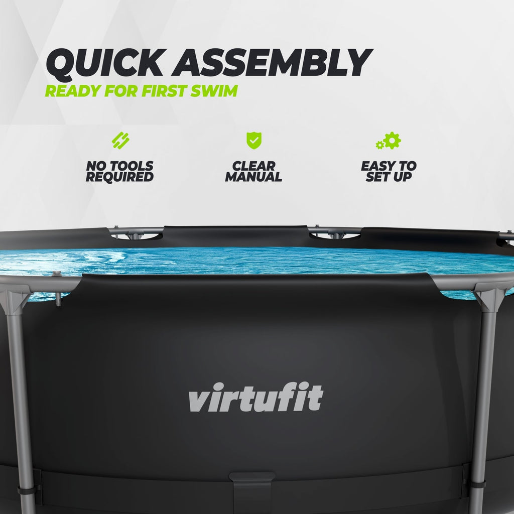 VirtuFit Round Pool - Ø305 x 76 cm - Anthracite