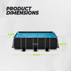 VirtuFit Rectangular Pool 400 x 200 x 122 cm - Anthracite - Including Filter Pump