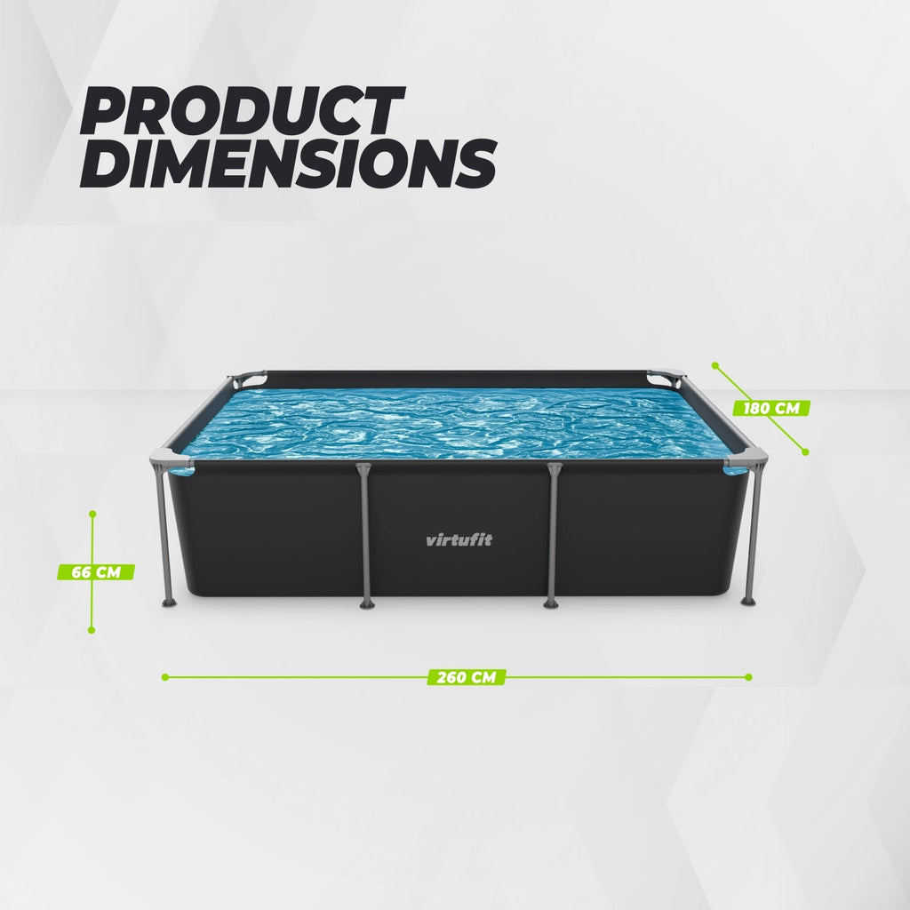 VirtuFit Rectangular Swimmingpool 260 x 180 cm