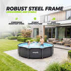 VirtuFit Round Pool - Ø244 x 76 cm - Anthracite - Includes Filter Pump