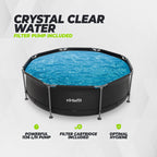 VirtuFit Round Pool - Ø244 x 76 cm - Anthracite - Includes Filter Pump