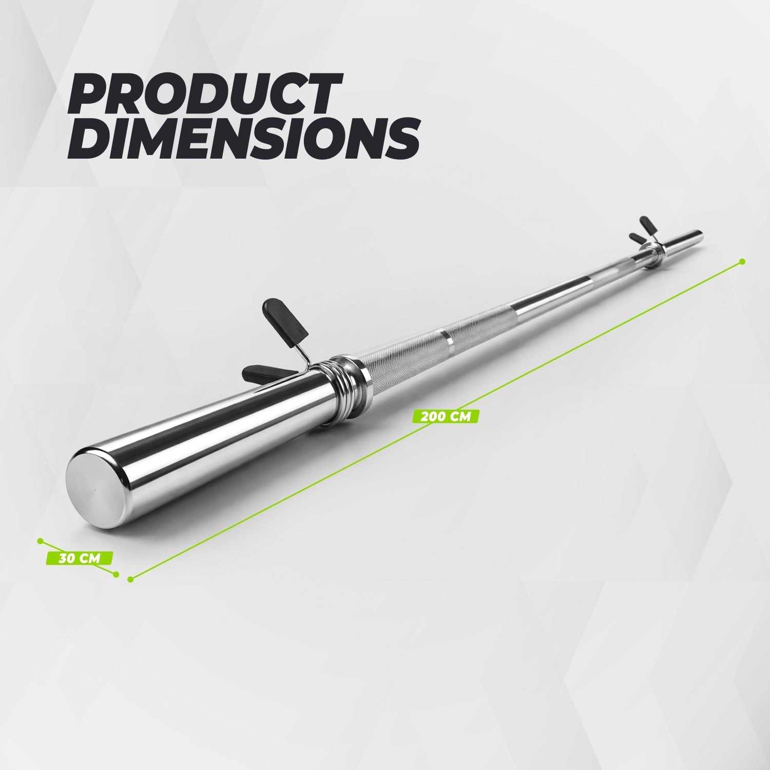 VirtuFit Barbell bar - 200 cm - Spring collars - 30 mm