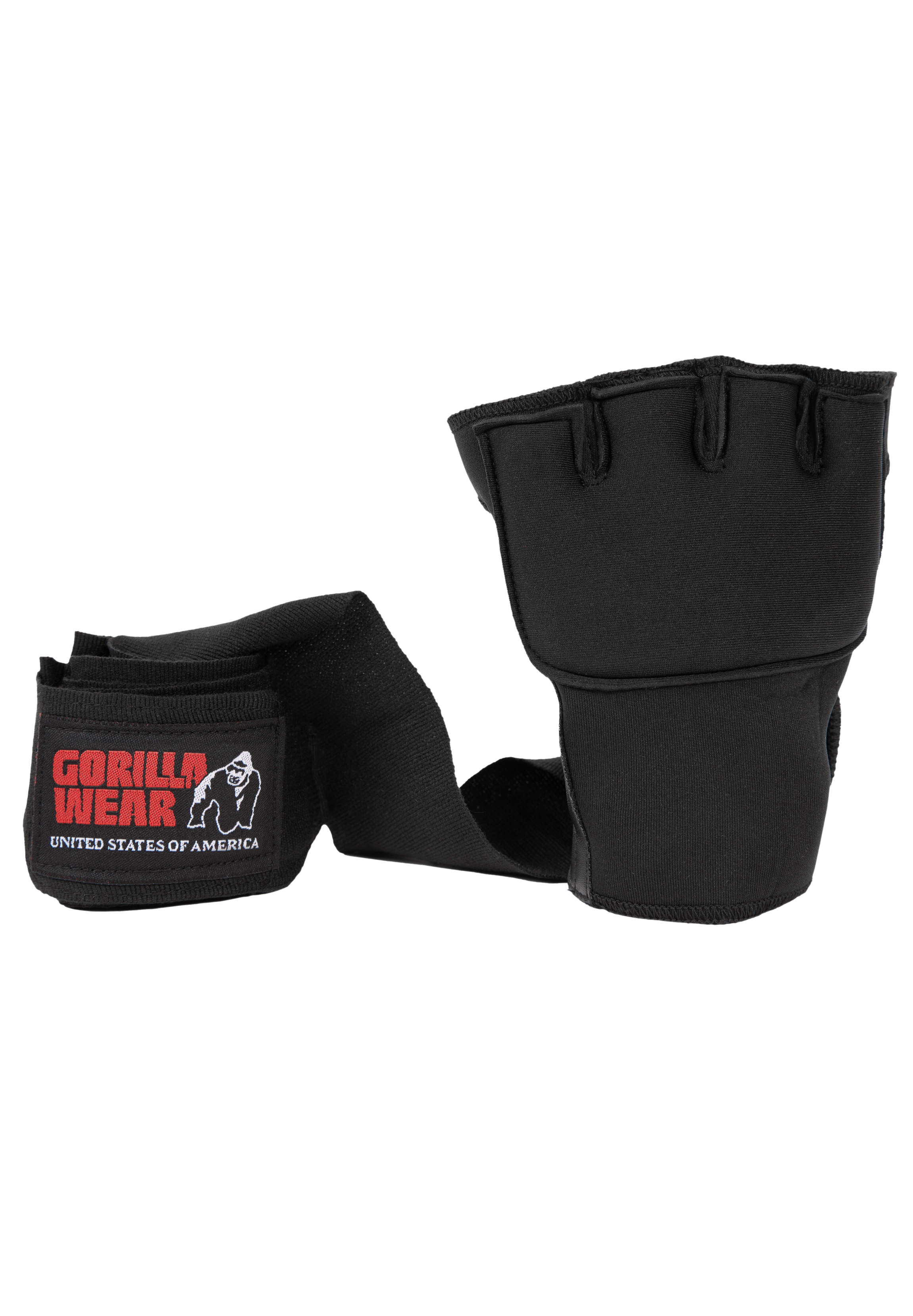 Gorilla Wear Gel Gloves with Cover - Black/White