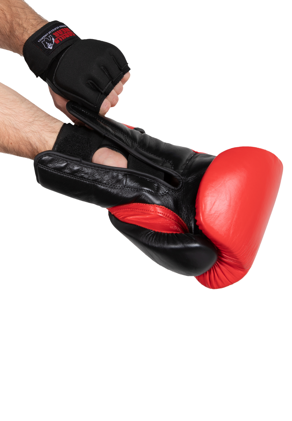 Gorilla Wear Gel Gloves with Cover - Black/White