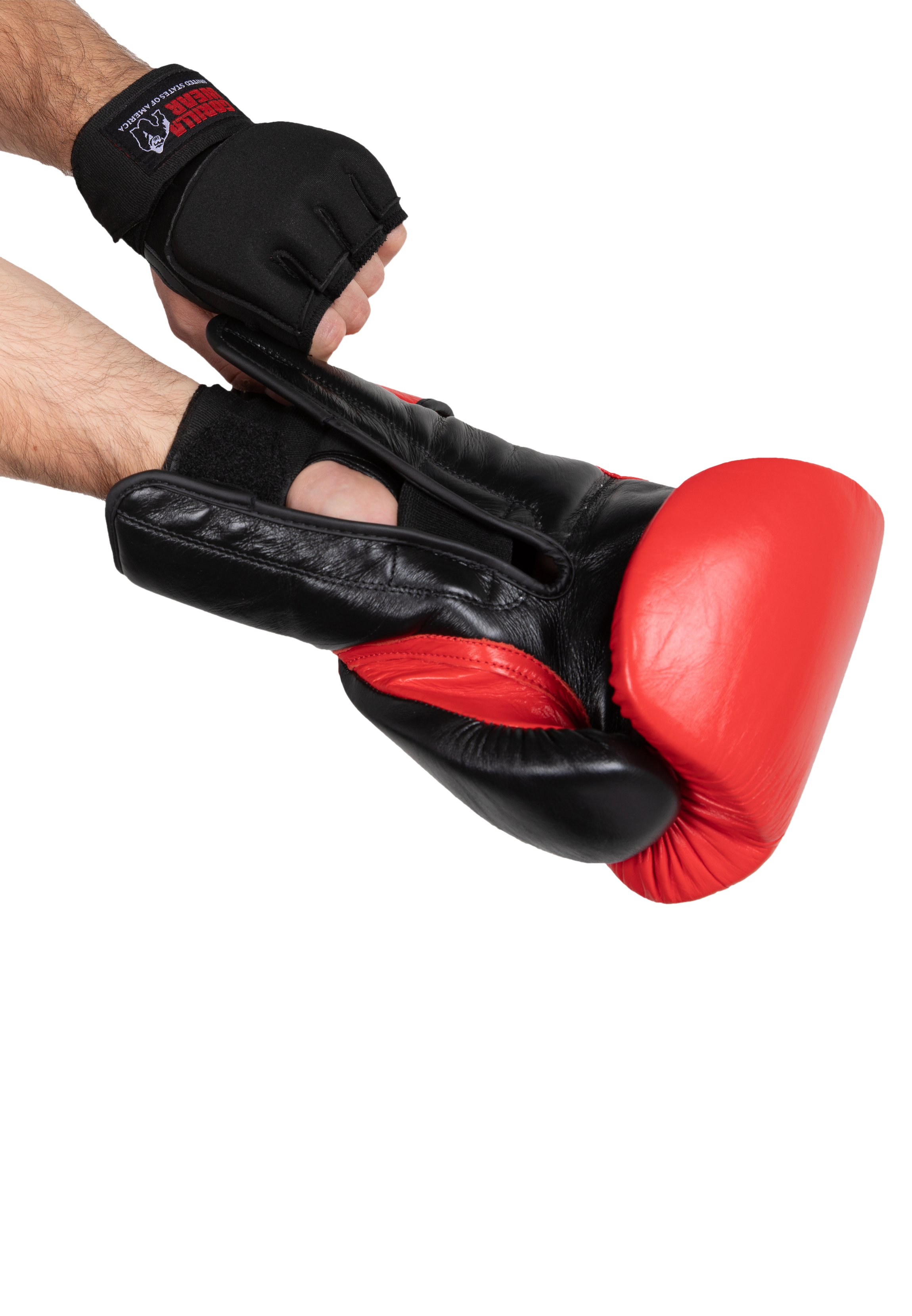 Gorilla Wear Gel Gloves with Cover - Black/White