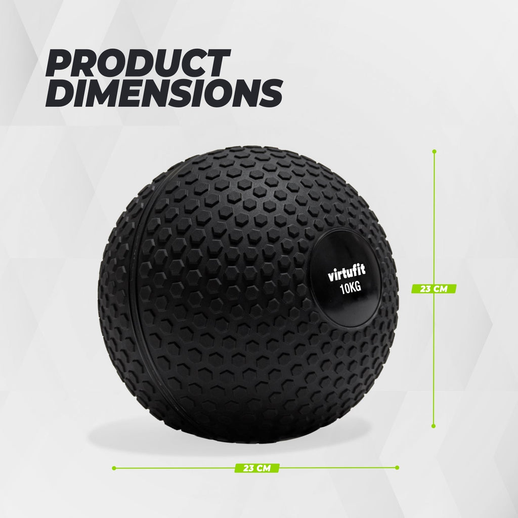 VirtuFit Slam Ball - Fitness Bal – 10 kg – Zwart