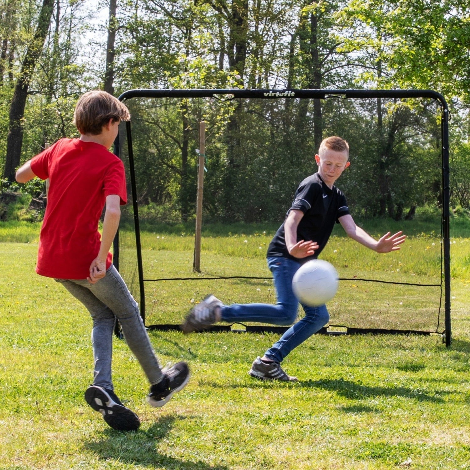 VirtuFit Voetbaldoel Pro met Doelwand - Voetbal Goal - 120 x 80 cm