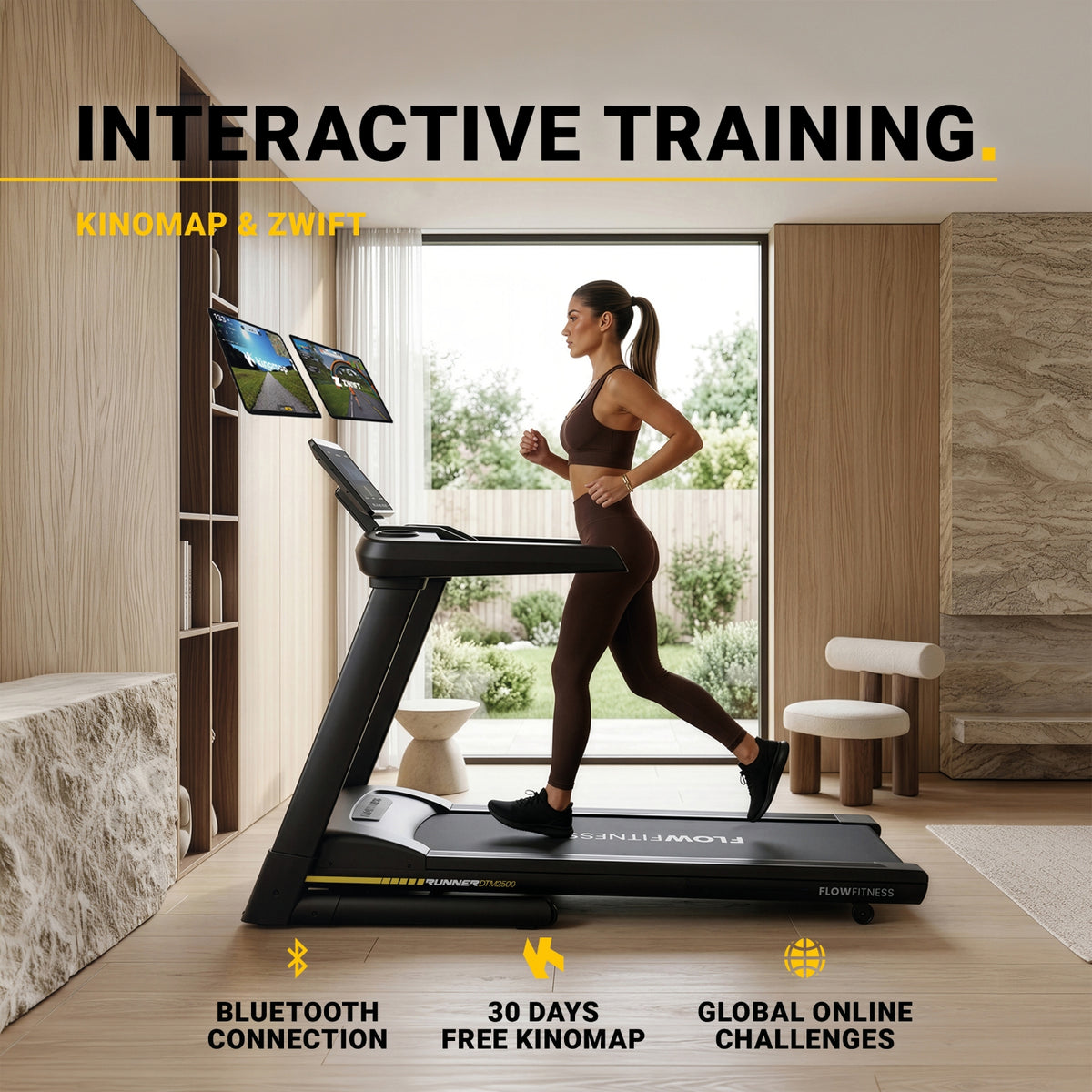 Flow Fitness DTM2500s - Treadmill - Touchscreen