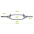 VirtuFit Olympic Hex Bar - Shrug Bar - Trap bar - 140 cm